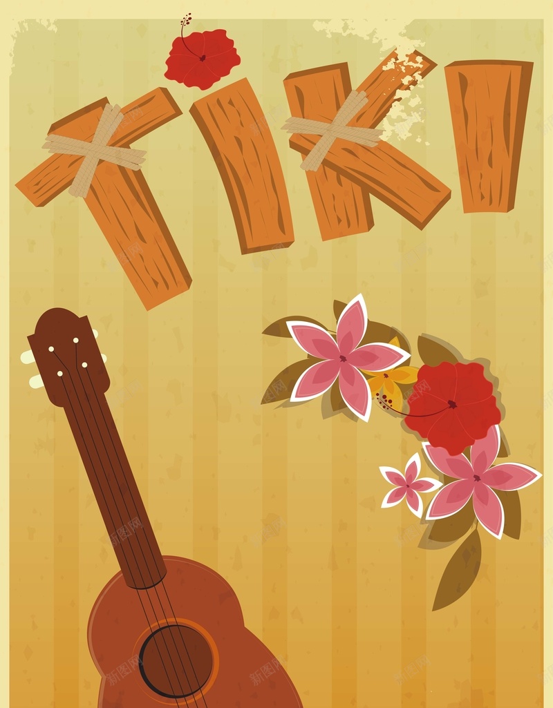 吉他和花朵背景矢量图ai设计背景_新图网 https://ixintu.com AI素材 吉他 字母 木板 海报 温暖 温馨 纹理 背景 花朵 英文 矢量图