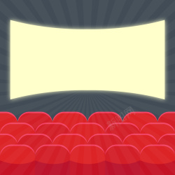 剧院广告色调简单的电影院宣传背景矢量图高清图片
