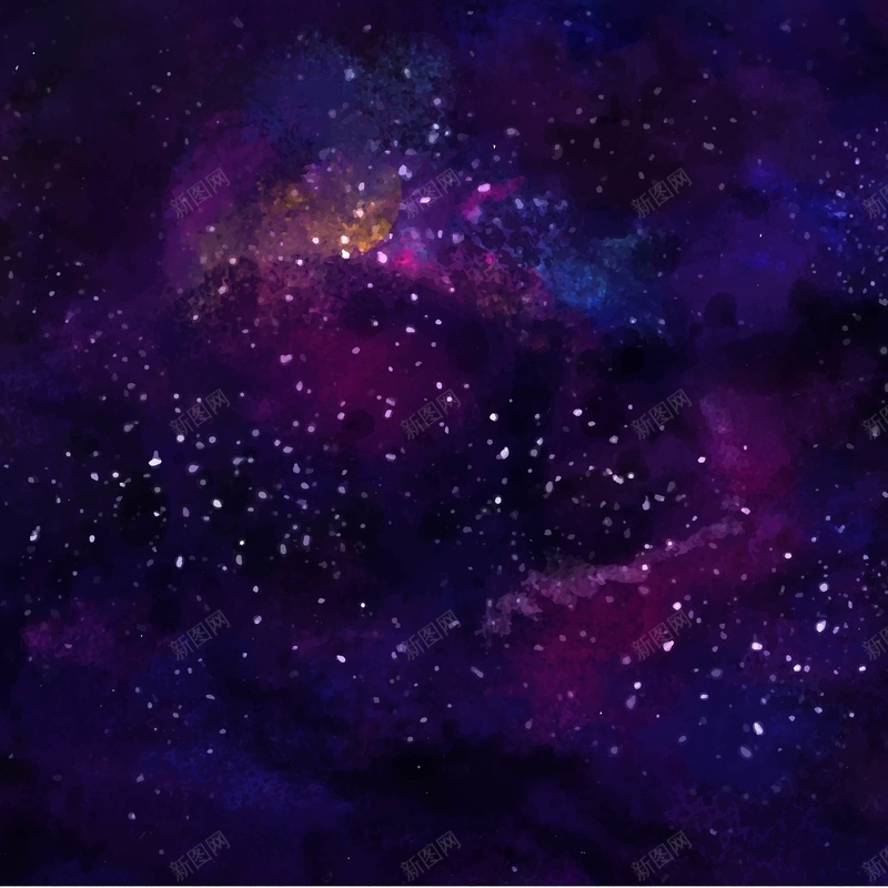 紫色星球海报背景矢量图ai设计背景_新图网 https://ixintu.com 星球 星空 海报 紫色 紫色海报 矢量图