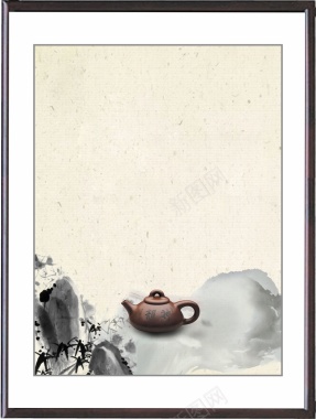 中国风茶壶背景背景