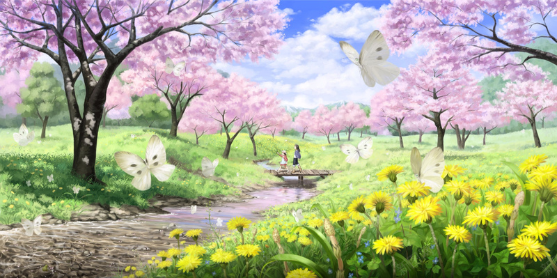 春天盛开的花海jpg设计背景_新图网 https://ixintu.com 山里的花 春天 花 花海 草地的花
