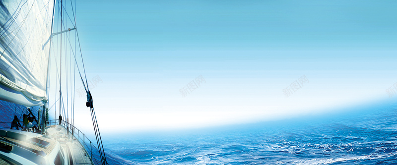 冲刺高考扬帆远航大气景色蓝色背景背景