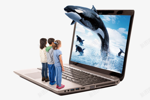 电脑显示器丨学生psd免抠素材_新图网 https://ixintu.com 儿童 学生 显示器 电脑 笔记本 鲨鱼