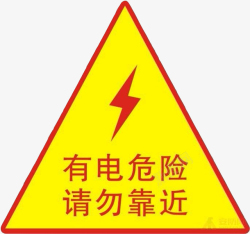 当心触电危险配电箱标识有电危险请勿靠近小心图标高清图片