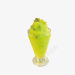 木瓜饮料冰沙绿色饮料高清图片