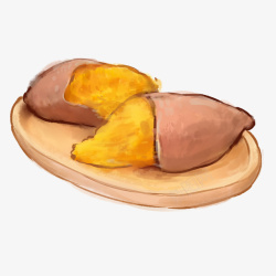烤红薯卡通卡通红薯高清图片