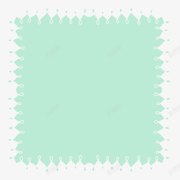 标签框png免抠素材_新图网 https://ixintu.com 几何图形 纯色底纹 绿色 边框底纹