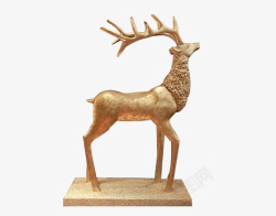 漂亮小鹿雕塑金鹿工艺品高清图片