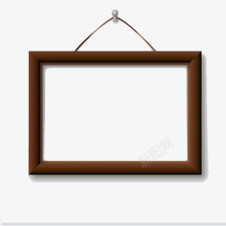 木框架挂在墙上的木框高清图片