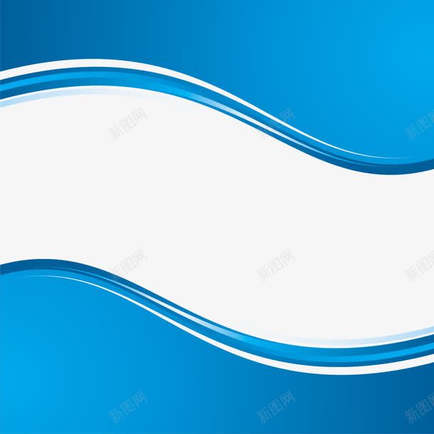 曲线边框png免抠素材_新图网 https://ixintu.com 免费 免费PNG图片 免费下载 曲线 矢量PNG素材 蓝色 边框