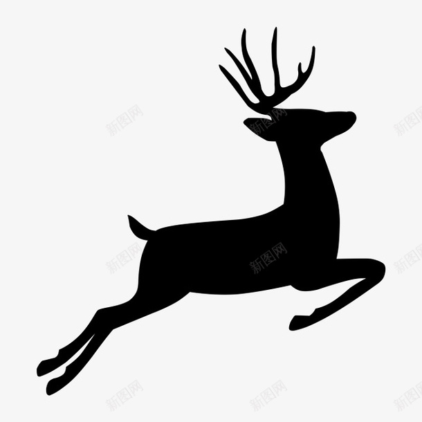 圣诞节麋鹿png免抠素材_新图网 https://ixintu.com 元素 剪影 圣诞 圣诞节常用素材 麋鹿