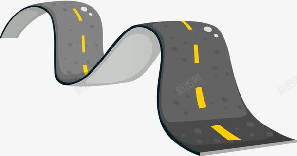 弯弯曲曲的道路png免抠素材_新图网 https://ixintu.com 公路 曲折的路 起伏的道路 道路