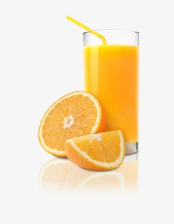 橙子鲜果茶橙子果汁高清图片