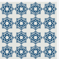 摩洛哥风情蓝白色瓷砖纹路卡通风格高清图片