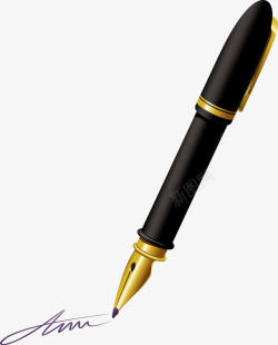 矢量大钢笔创意钢笔写出英文矢量图高清图片