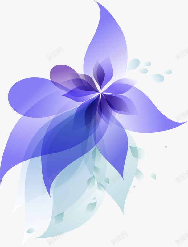 蓝色渐变花朵png免抠素材_新图网 https://ixintu.com 不规则 图形 浪漫 海报装饰图案 渐变 渐变花朵 温馨 缥缈 背景装饰 背景装饰素材 花朵海报 蓝色 蓝色渐变 蓝色花朵
