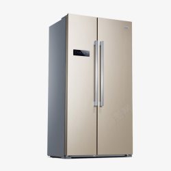 家用双门智能电冰箱流光金对开门冰箱高清图片