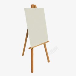 木头油画架白色画纸油画架子高清图片
