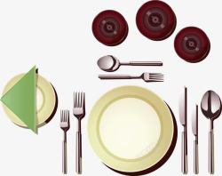 刀勺叉餐桌餐具高清图片