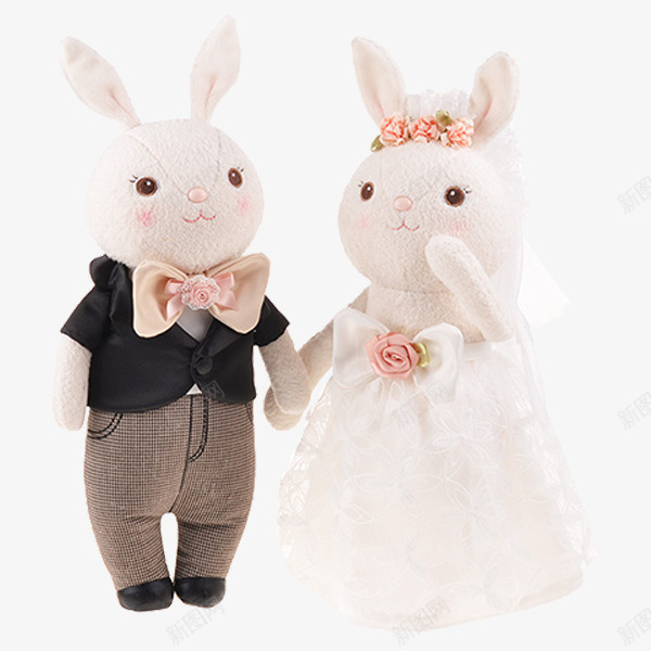 可爱兔子娃娃婚礼png免抠素材_新图网 https://ixintu.com 产品实物 婚庆 婚礼 结婚小人 迷你娃娃