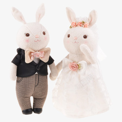 迷你娃娃可爱兔子娃娃婚礼高清图片