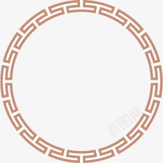 边框png免抠素材_新图网 https://ixintu.com 中国风 圆形 简约 花形 装饰 边框