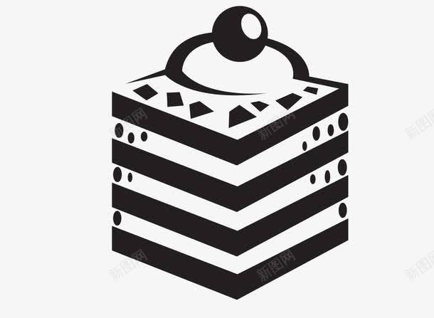 方形慕斯蛋糕png免抠素材_新图网 https://ixintu.com 一块 一块生日蛋糕 卡通 慕斯蛋糕 手绘 立体四方形 简图 简笔 线条 黑色