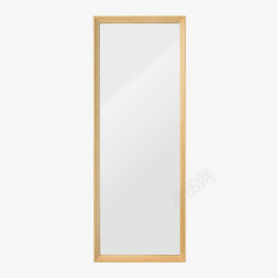 木质镜子长方形的简约镜子高清图片