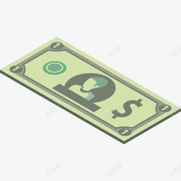 绿色纸币png免抠素材_新图网 https://ixintu.com 一张 卡通 头像 手绘 符号 纸币 绿色 金钱