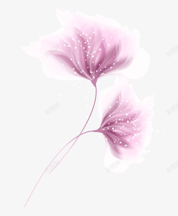 紫色花朵png免抠素材_新图网 https://ixintu.com 梦幻花朵 植物花纹 紫色 花瓣背景