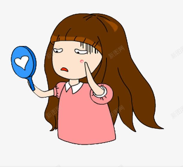 卡通女孩照镜子捂脸png图片免费下载 素材7syegjgak 新图网 卡通女孩照镜子捂脸png图片免费下载 素材7syegjgak 新图网