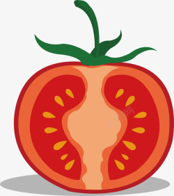 切开西红柿卡通西红柿高清图片