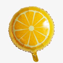 布置生日派对橙子铝膜气球高清图片