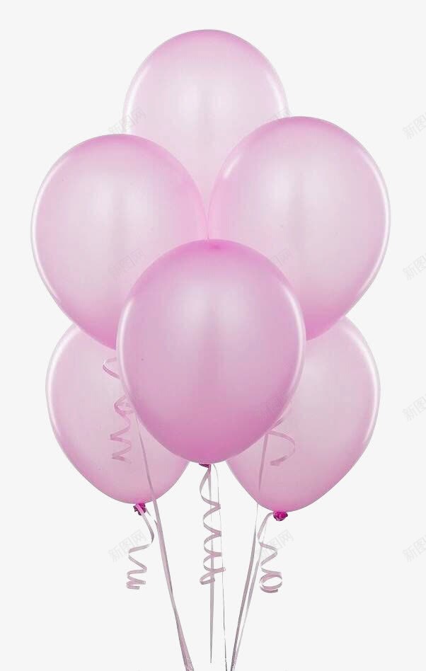 粉红色的质感气球png免抠素材_新图网 https://ixintu.com 气球 粉红色 质感