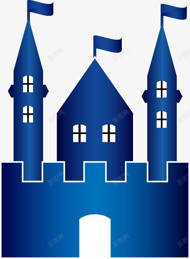 蓝色卡通城堡png免抠素材_新图网 https://ixintu.com 卡通城堡 唯美 城堡 城堡建筑 城堡房屋 建筑 房屋 欧式城堡 欧式建筑 游戏城堡 童话城堡
