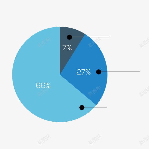 蓝色饼状图png免抠素材_新图网 https://ixintu.com 占比 扇形 数据 标注 百分比 蓝色 行情 饼状