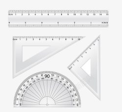 矢量三角尺子学习用品尺子高清图片