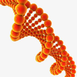 盗梦空间旋转橙色3dDna分子结构高清图片