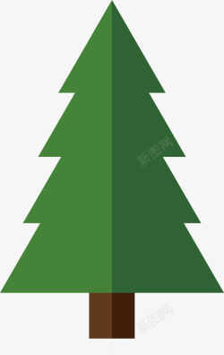 圣诞树绿松树树冬天圣诞节素材