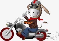 骑摩托的小人骑摩托的小毛驴高清图片