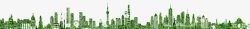 环保建筑封面绿色城市剪影高清图片