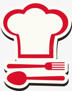 厨师帽logo餐具高清图片
