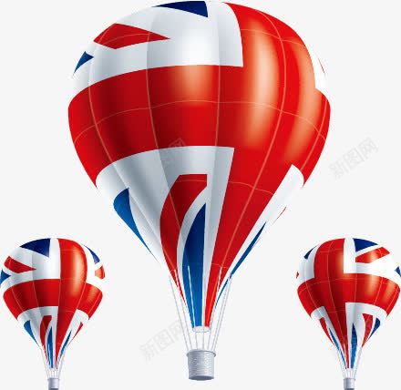 英国热气球png免抠素材_新图网 https://ixintu.com 热气球 英国国旗