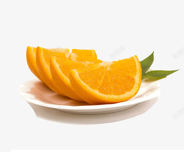 四瓣橙子png免抠素材_新图网 https://ixintu.com 实物 新鲜的水果 橙子 水果 水果图片 水果图片素材 盘子