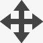 十字形鼠标指针图标png_新图网 https://ixintu.com 光标 十字箭头 移动