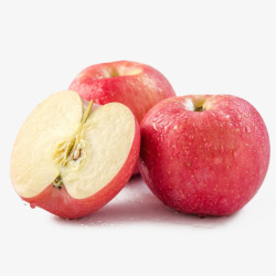 瑰红色水珠背景苹果高清图片