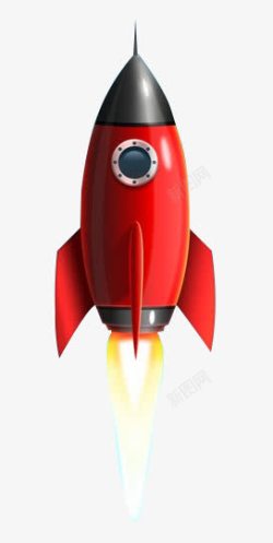 商家周末促销红色小火箭图标高清图片