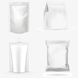 透明薄膜四款塑料零食包装高清图片