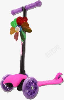 滑板车紫色儿童车png免抠素材_新图网 https://ixintu.com 儿童车 滑板车 紫色