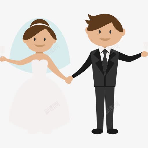 婚礼图标png_新图网 https://ixintu.com 人 新娘 新婚夫妇的浪漫 新郎